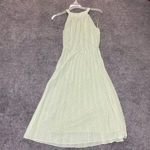 Japna Light Green pleated Dress